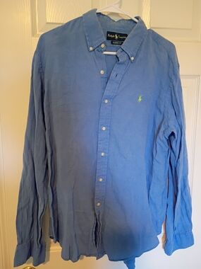 Ralph Lauren  Linen Button Shirt Light Blue XL